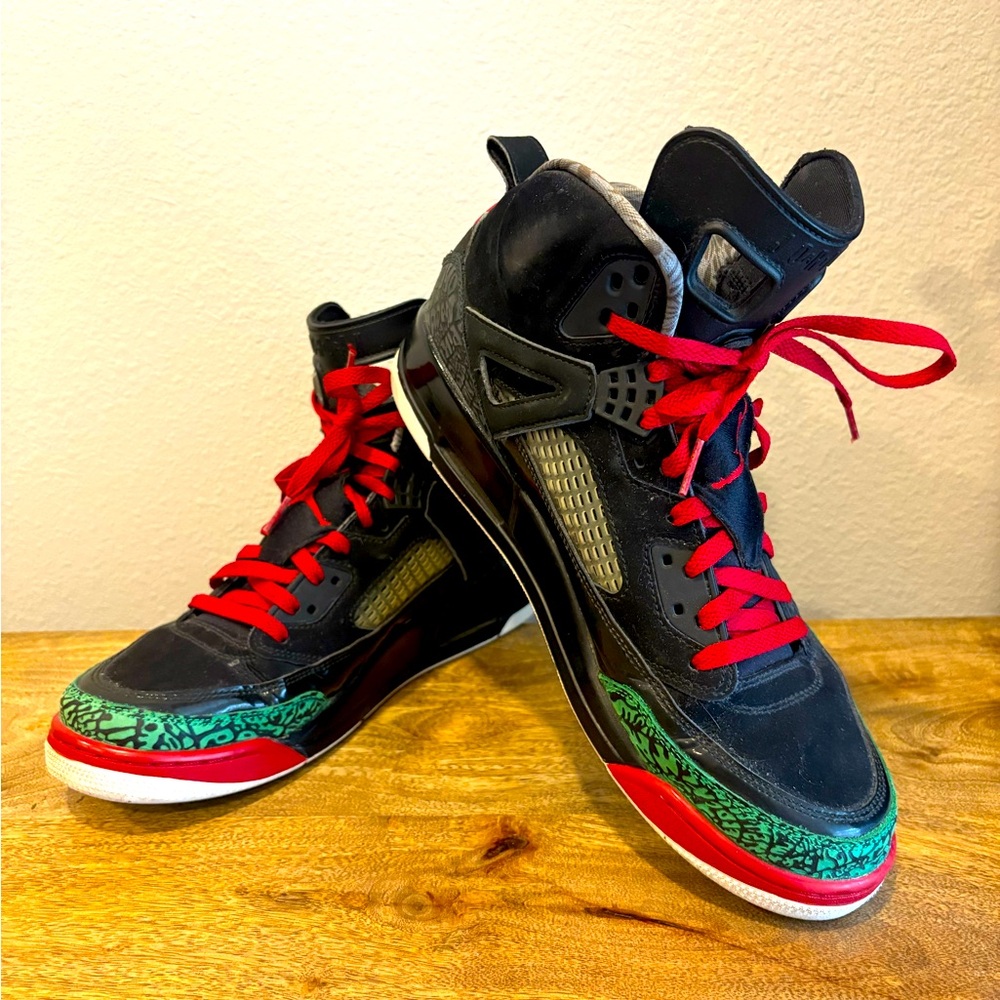 Jordan Spizike Stylish Black and Red High-Top Sneakers